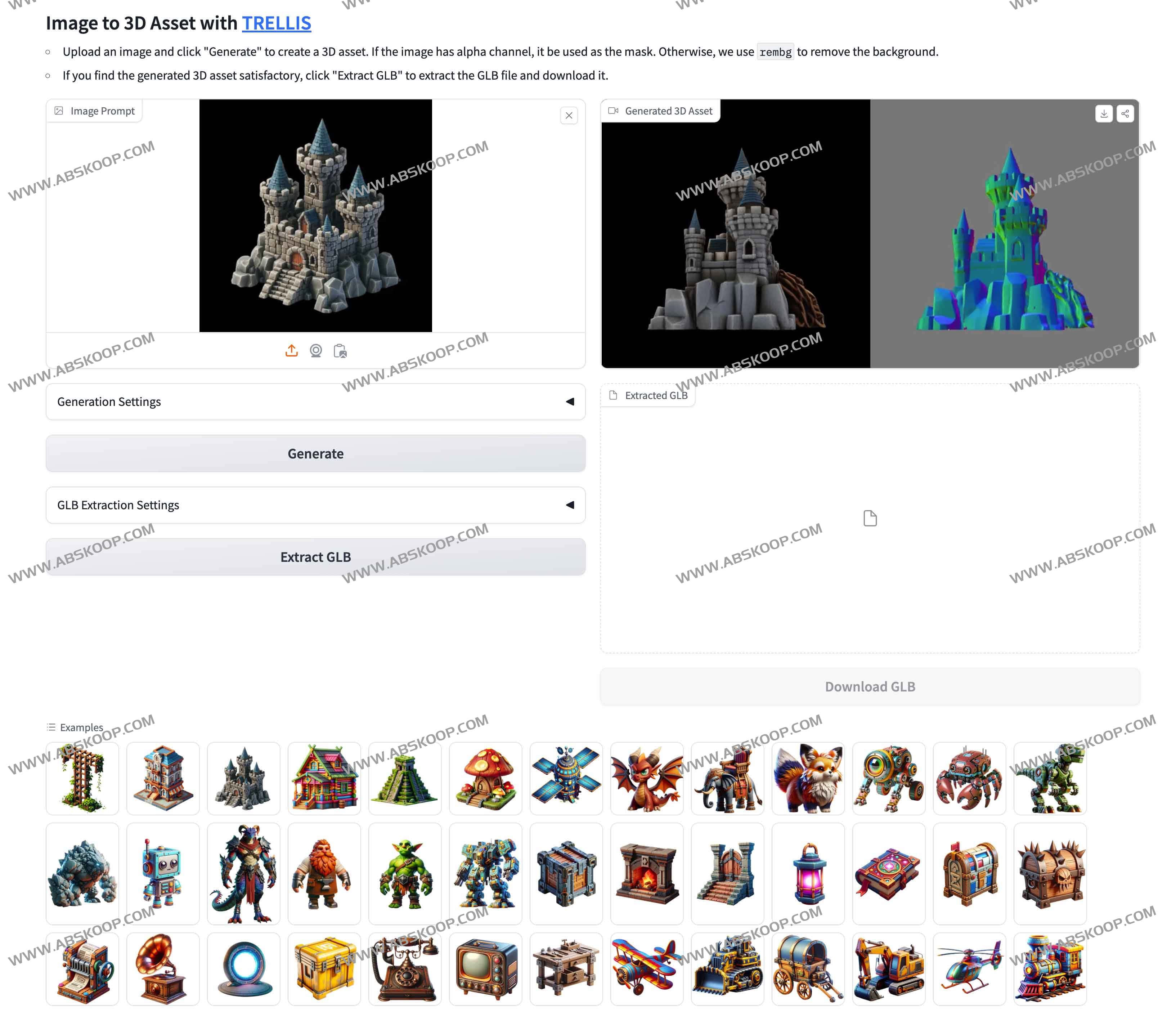 微软开源图片到3D模型生成模型-TRELLIS-边缘人的资源库